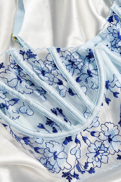 Bridal Bundle: Embroidered Underwire Bustier Set - Mentionables