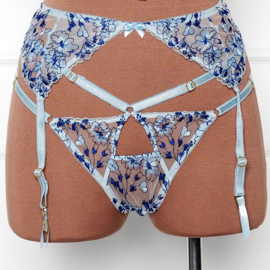 sex toys.for couples For Love & Lemons Ily embroidery thong panty in pink lace - part of a set
