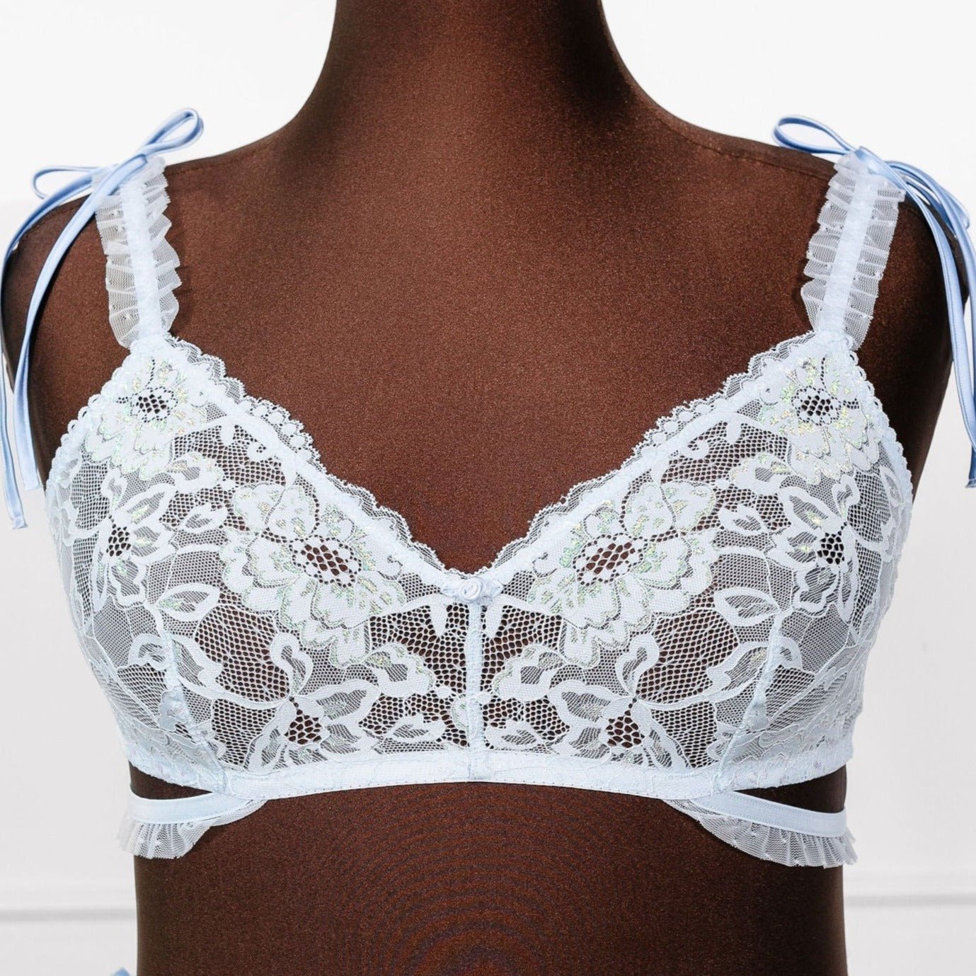 Lacy Ruffle Strap Bralette - Iridescent Daydream - Mentionables
