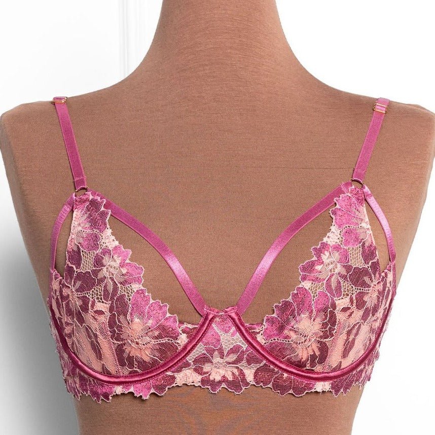 Aritzia Raspberry Pink Talula Monterey lace bralette - $15 New With