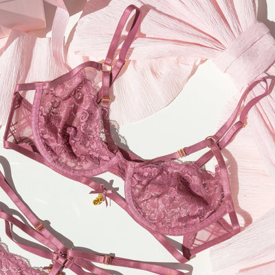Lacy Underwire Charm Bralette - Sugarplum Pink