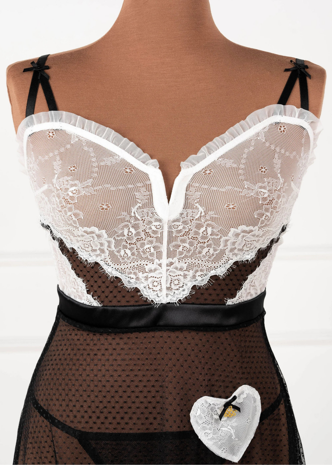 French Maid Roleplay Babydoll - Black