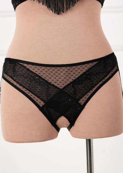 Not my First Rodeo Roleplay Crotchless Panty - Black