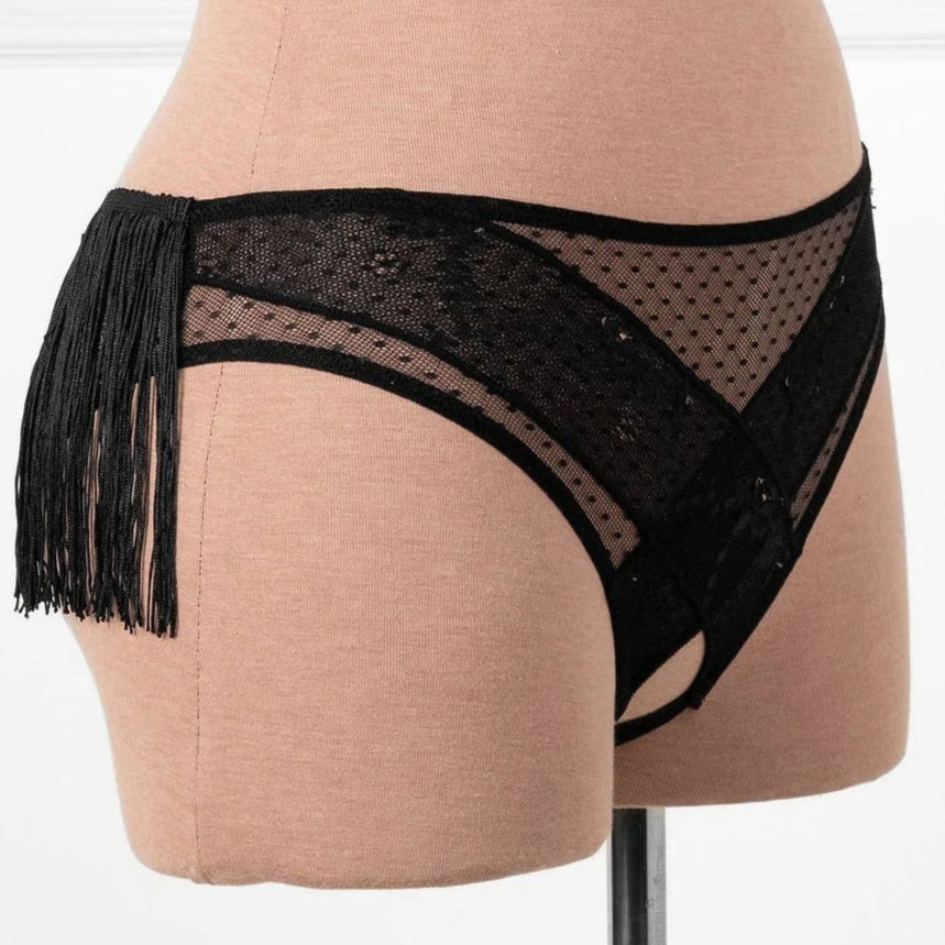 Not my First Rodeo Roleplay Crotchless Panty - Black