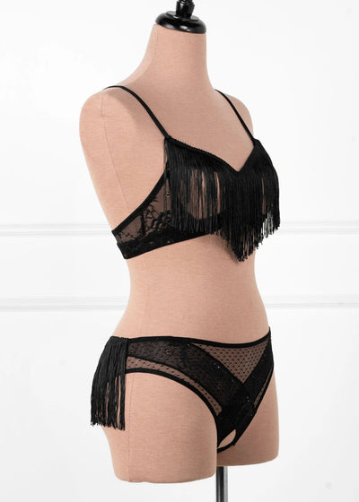 Not My First Rodeo Roleplay Cupless Bralette - Black