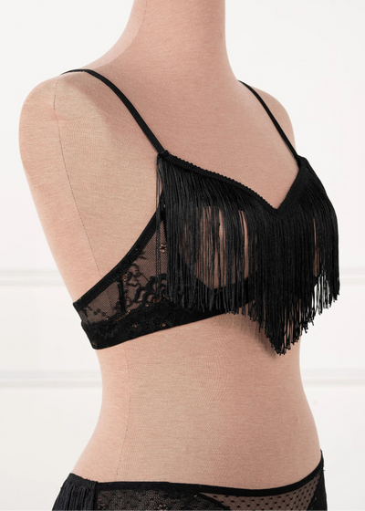 Not My First Rodeo Roleplay Cupless Bralette - Black