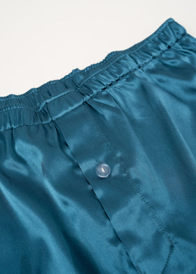 Men's Satin Boxer - Retro Blue