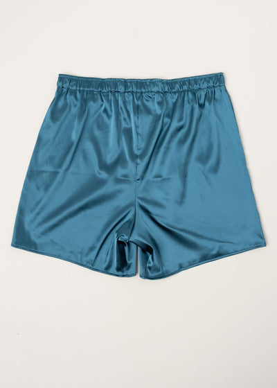 Men's Satin Boxer - Retro Blue