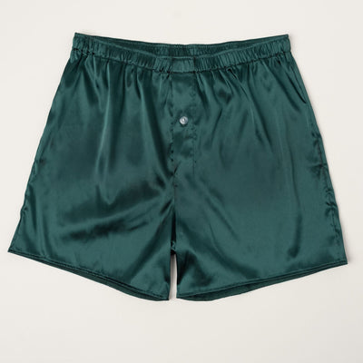 Men's Satin Boxer - Alps Green