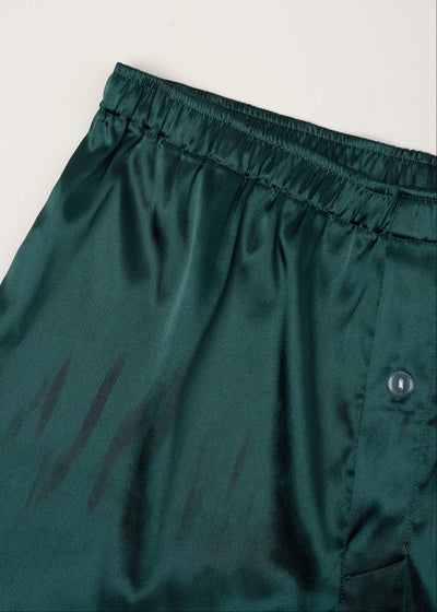 Men's Satin Boxer - Alps Green