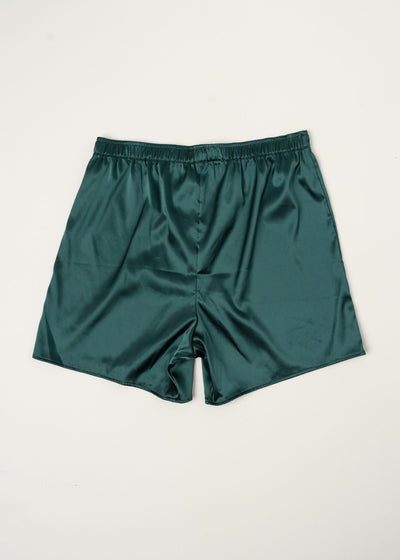 Men's Satin Boxer - Alps Green