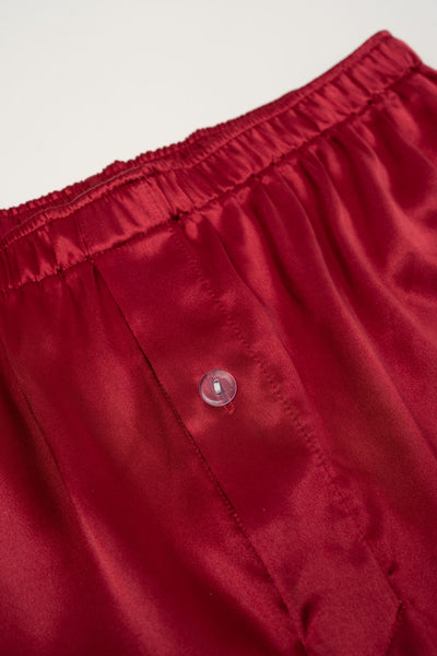 Men's Satin Boxer - Red