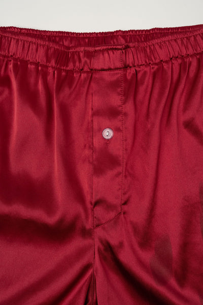 Men's Satin Boxer - Red