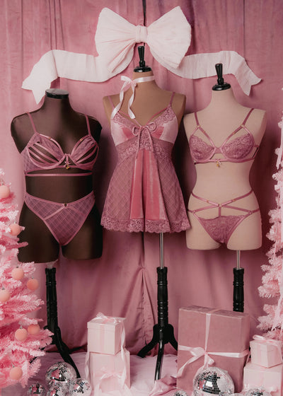 Strappy Ouvert Charm Panty - Sugarplum Pink