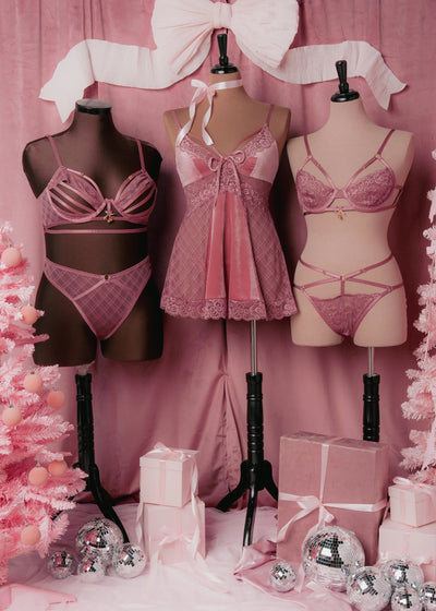 Strappy Underwire Charm Bralette - Sugarplum Pink