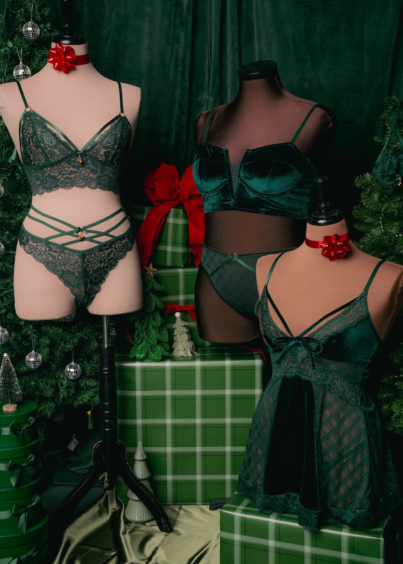 Strappy Crotchless Charm Panty - Alps Green