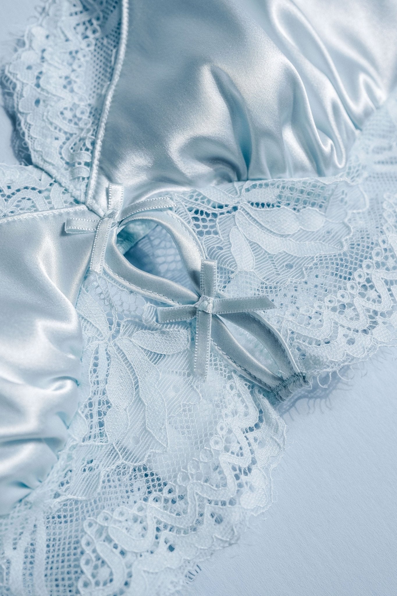 Bridal Bundle: Lacy Satin Keyhole Set - Something Blue - Mentionables