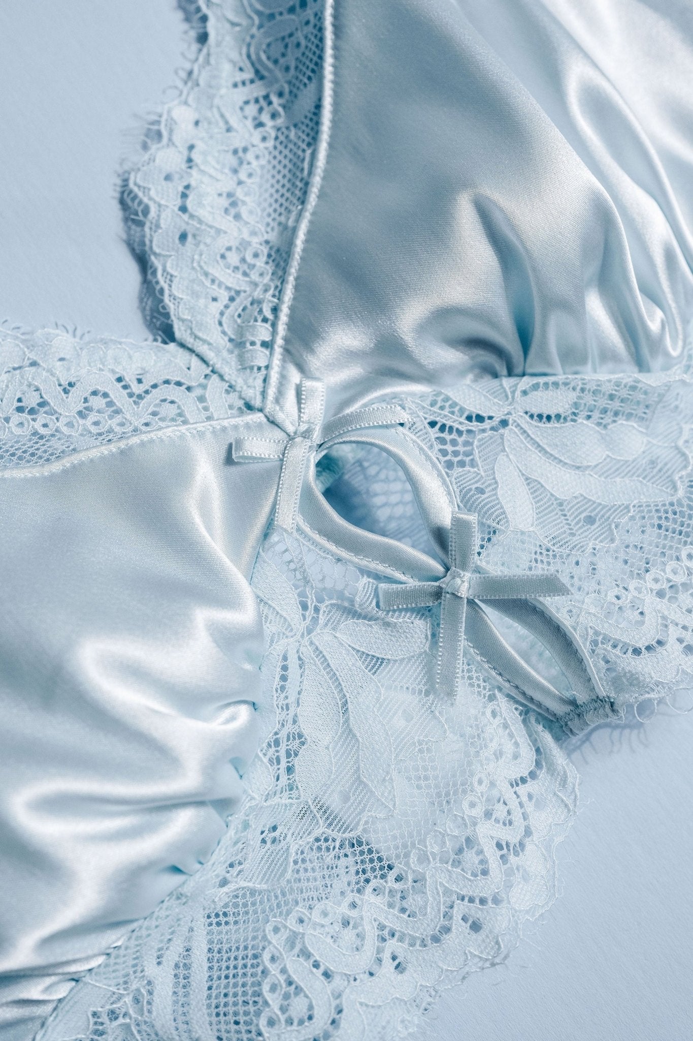 Bridal Bundle: Lacy Satin Keyhole Set - Something Blue - Mentionables