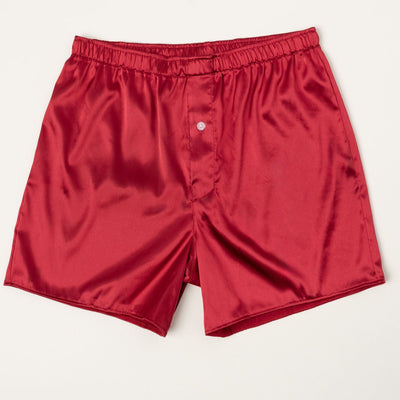 Men's Satin Boxer - Red
