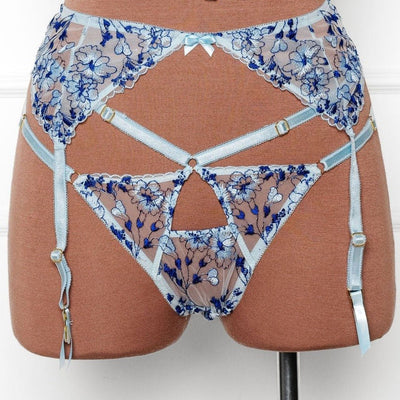 Embroidered Garter Belt - Mentionables