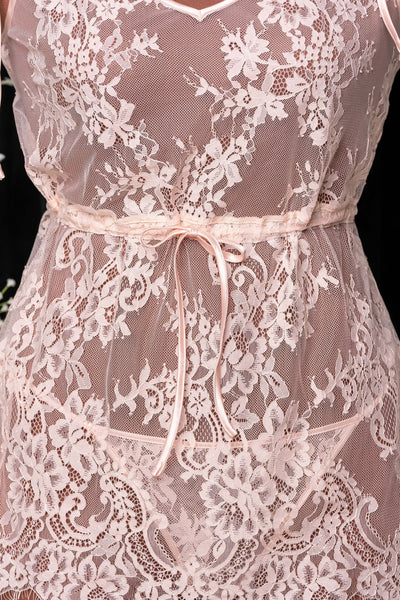 Eyelash Lace Babydoll - Champagne - Mentionables