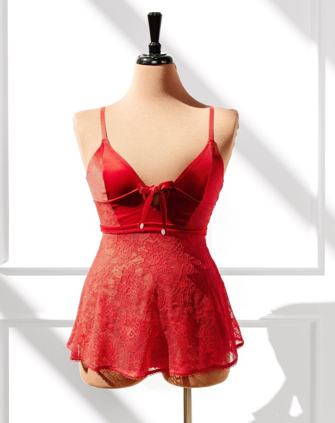 Lace & Velvet Babydoll - Mentionables