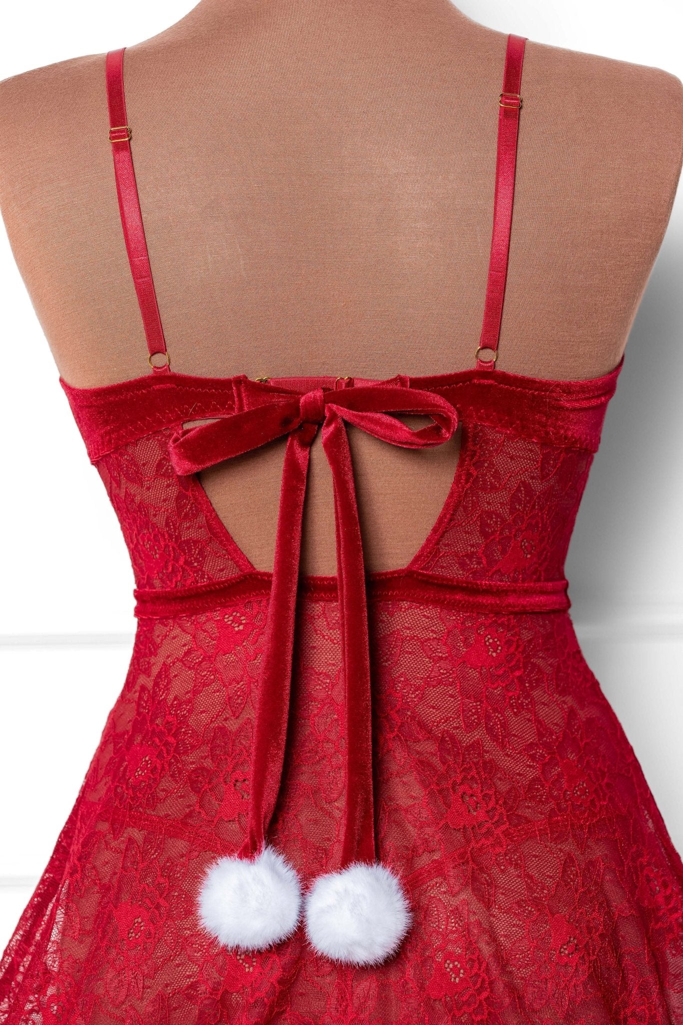 Lace & Velvet Babydoll - Mentionables