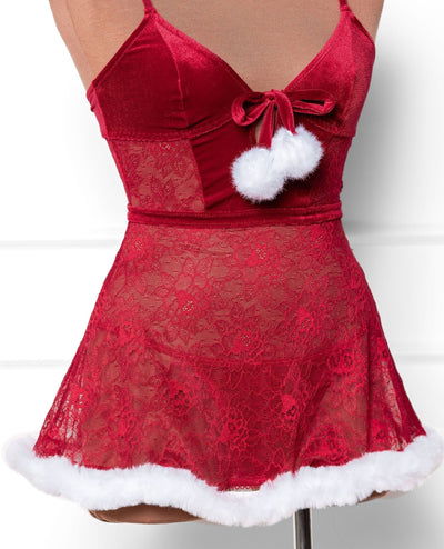 Lace & Velvet Babydoll - Mentionables