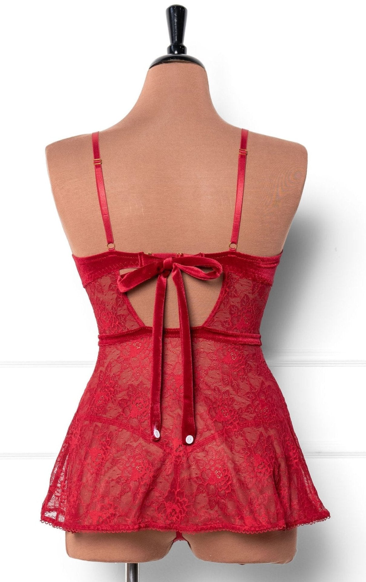 Lace & Velvet Babydoll - Mentionables