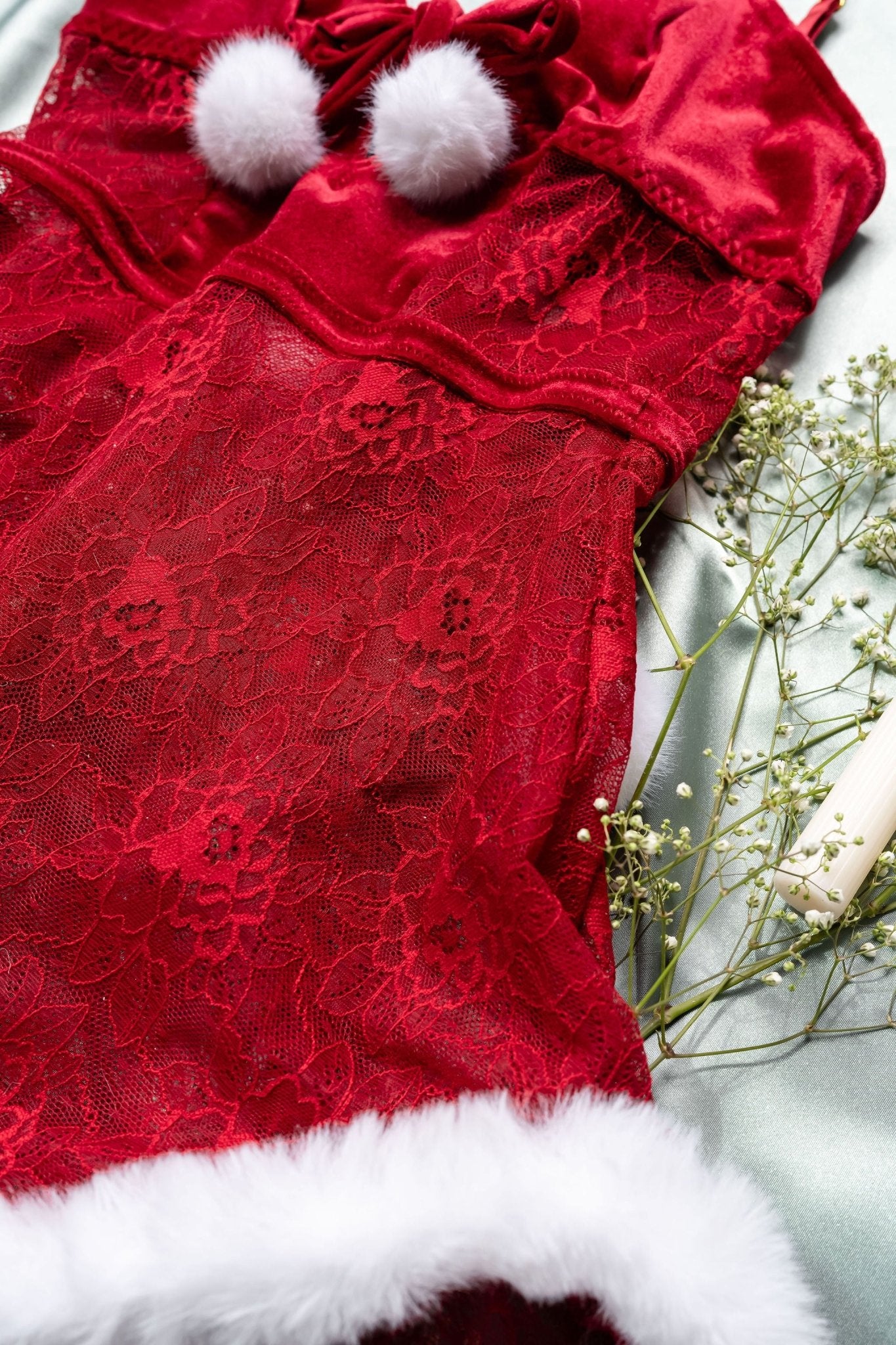 Lace & Velvet Babydoll - Mentionables