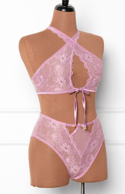 Lacy Crossover Bralette - Lilac - Mentionables