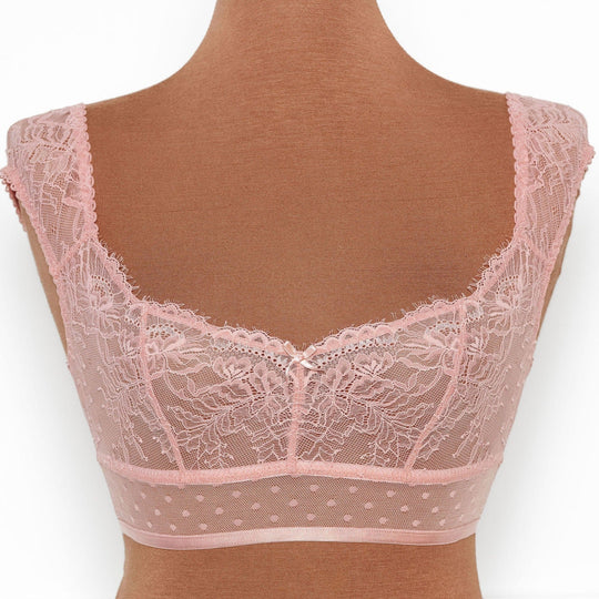 Lacy Off-The-Shoulder Bralette - Blush - Mentionables