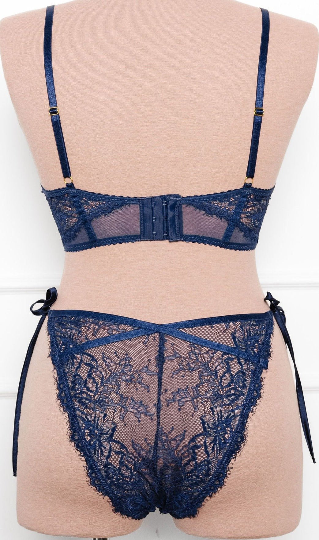 Lacy Side Tie Panty - Navy | Mentionables Lacy Side Tie Panty - Navy | Mentionables