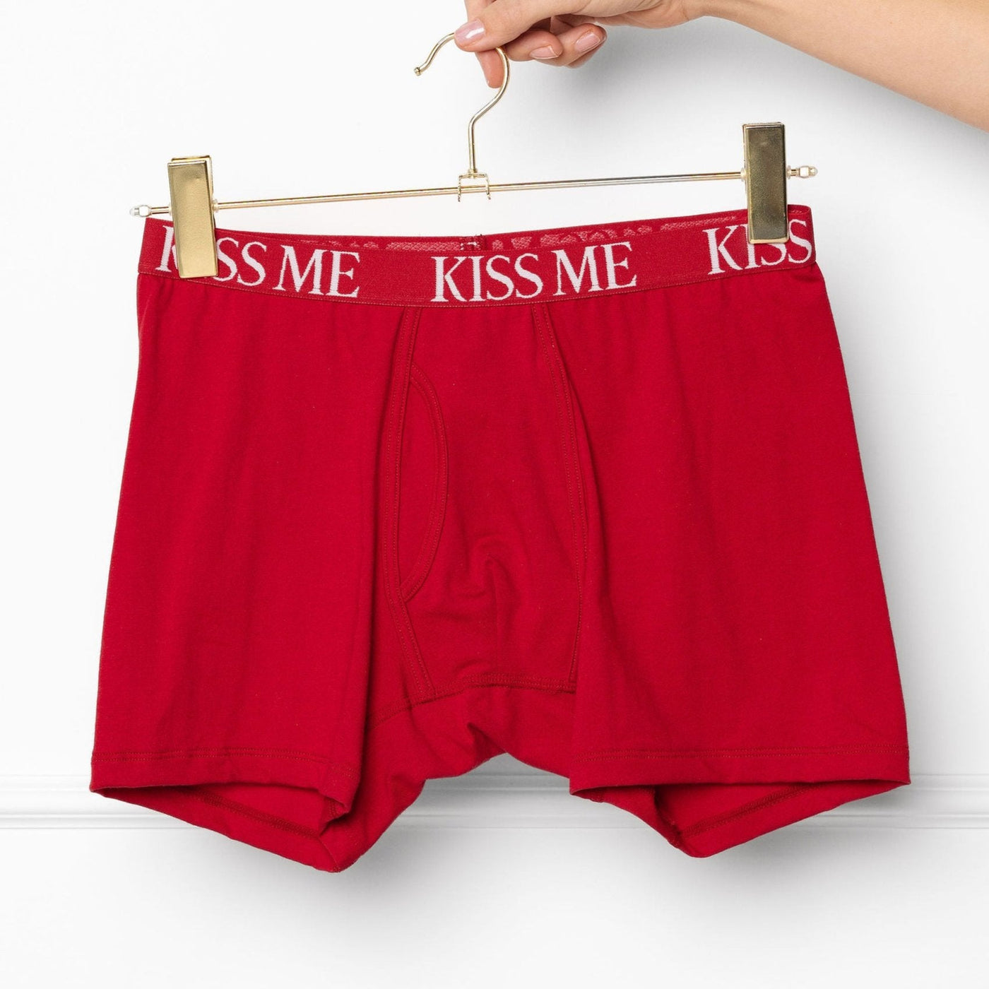 Men's Kiss Me Boxer Briefs - Red - Mentionables