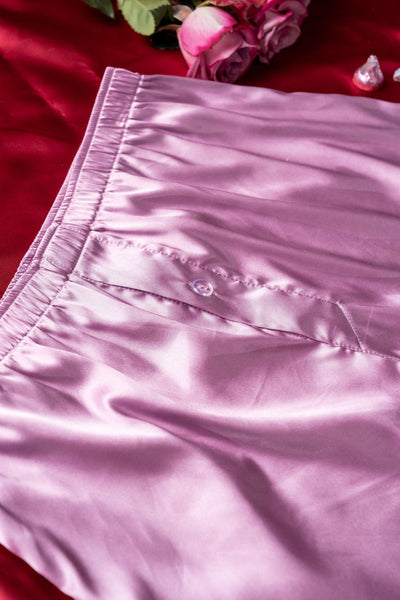 Men's Satin Boxer - Lilac - Mentionables