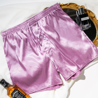 Men's Satin Boxer - Lilac - Mentionables