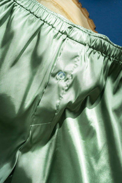 Men's Satin Boxer - Misty Jade - Mentionables