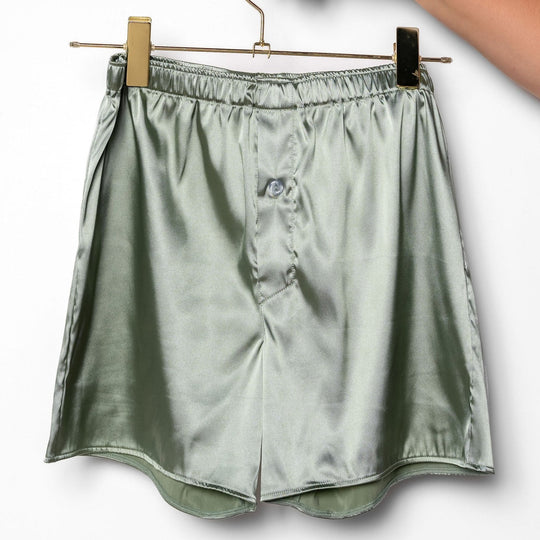 Men's Satin Boxer - Misty Jade - Mentionables