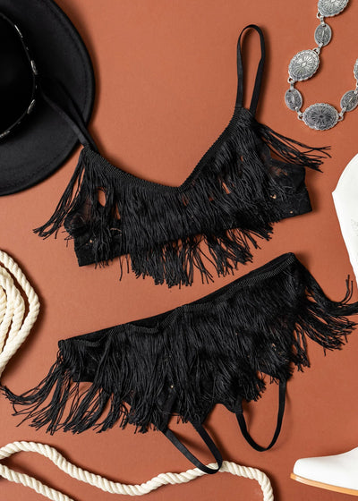 Not my First Rodeo Roleplay Crotchless Panty - Black