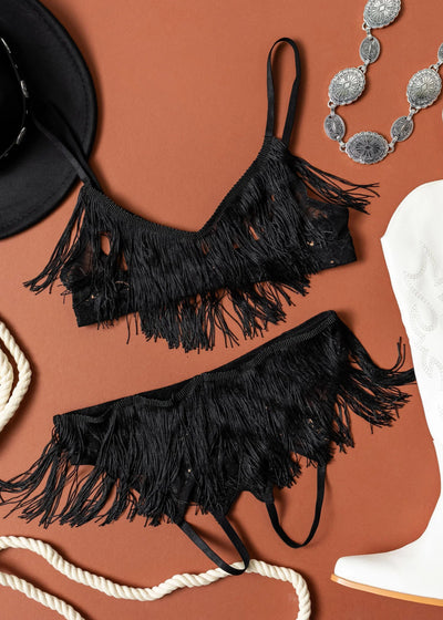 Not My First Rodeo Roleplay Cupless Fringe Bralette
