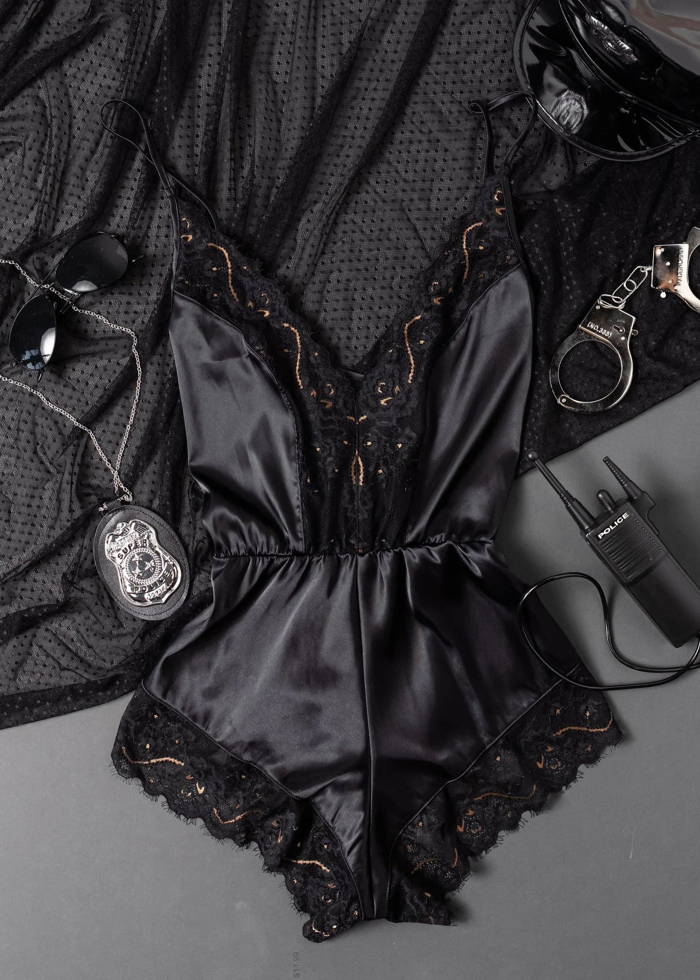 Cops & Robbers Roleplay Romper - Black