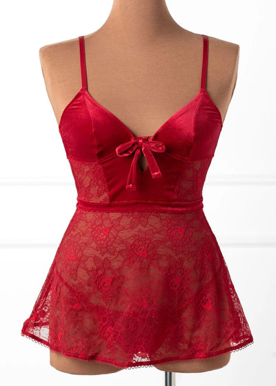 Lace & Velvet Babydoll
