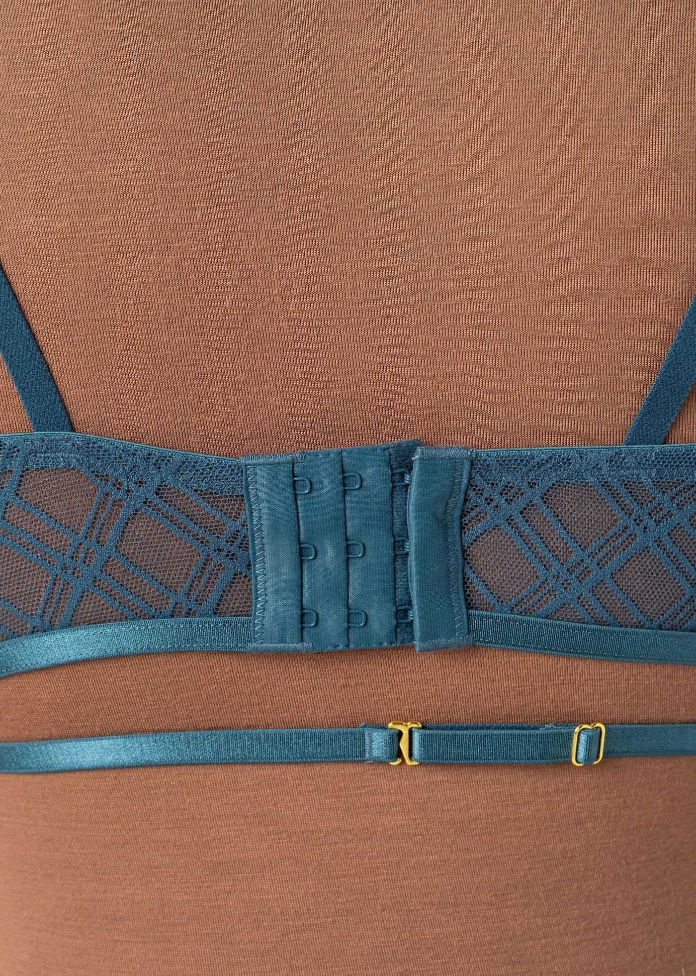 Strappy Underwire Charm Bralette - Retro Blue
