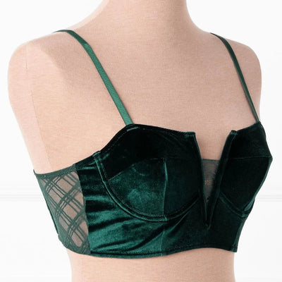 Velvet Underwire Bustier - Alps Green
