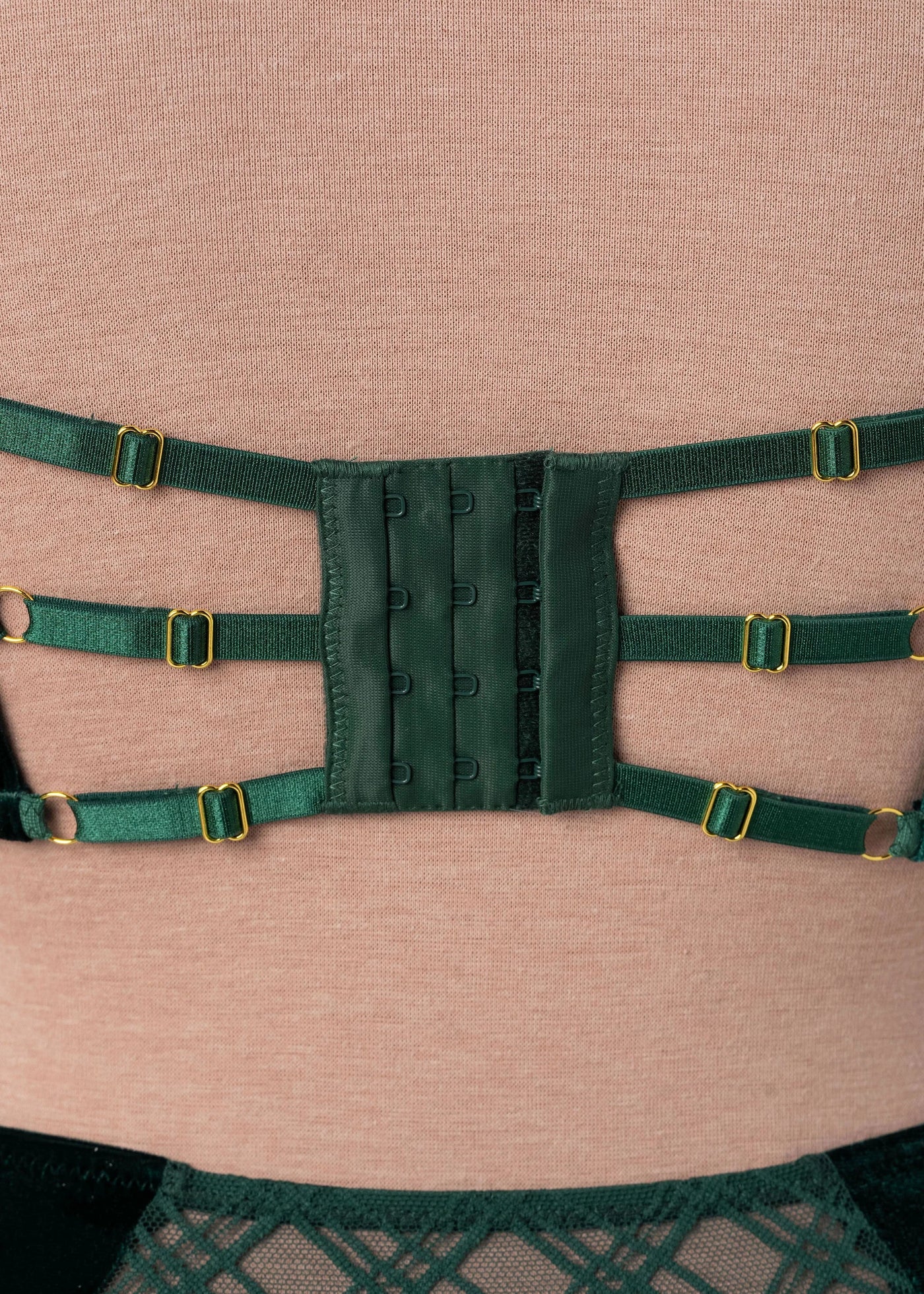 Velvet Underwire Bustier - Alps Green