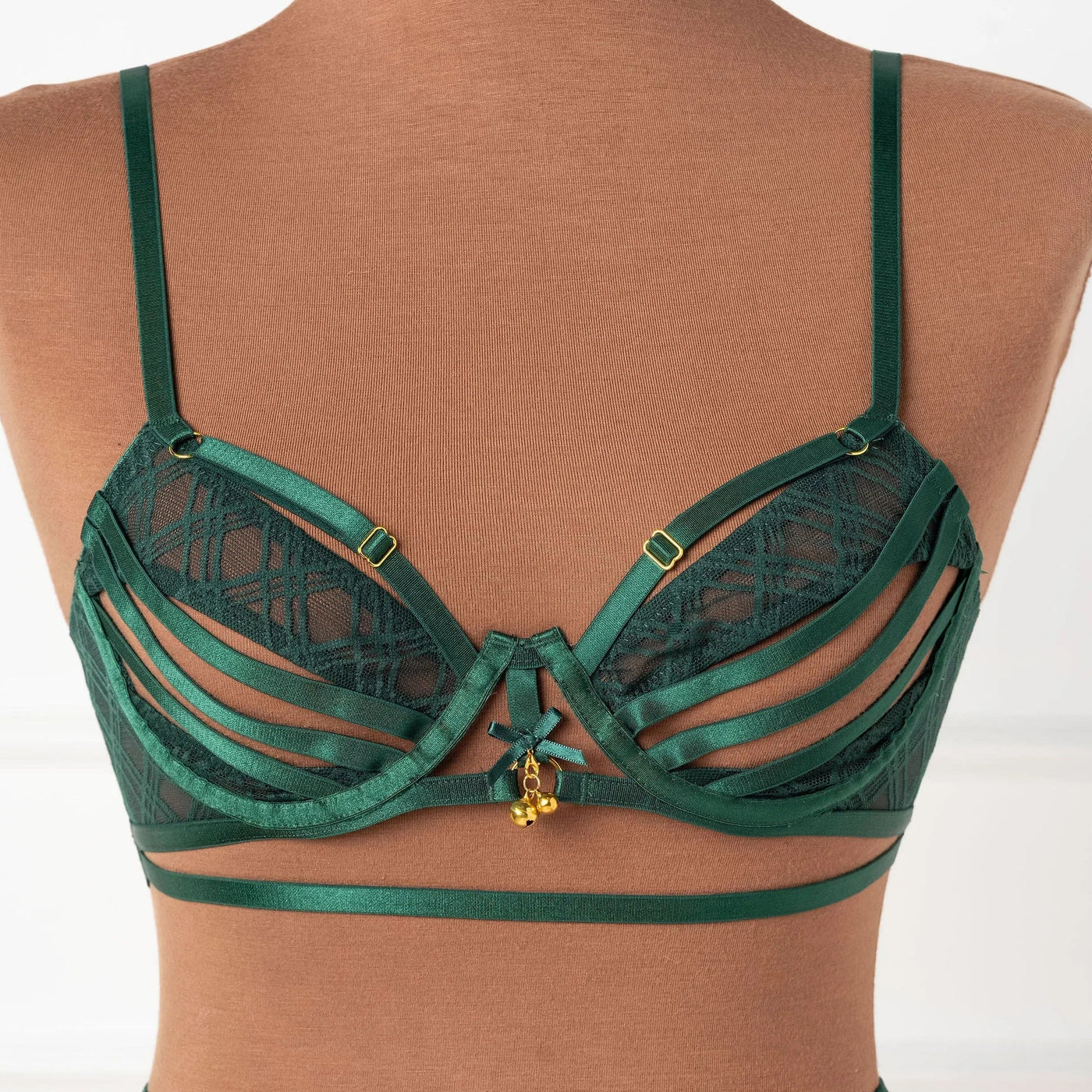 Strappy Underwire Charm Bralette - Alps Green