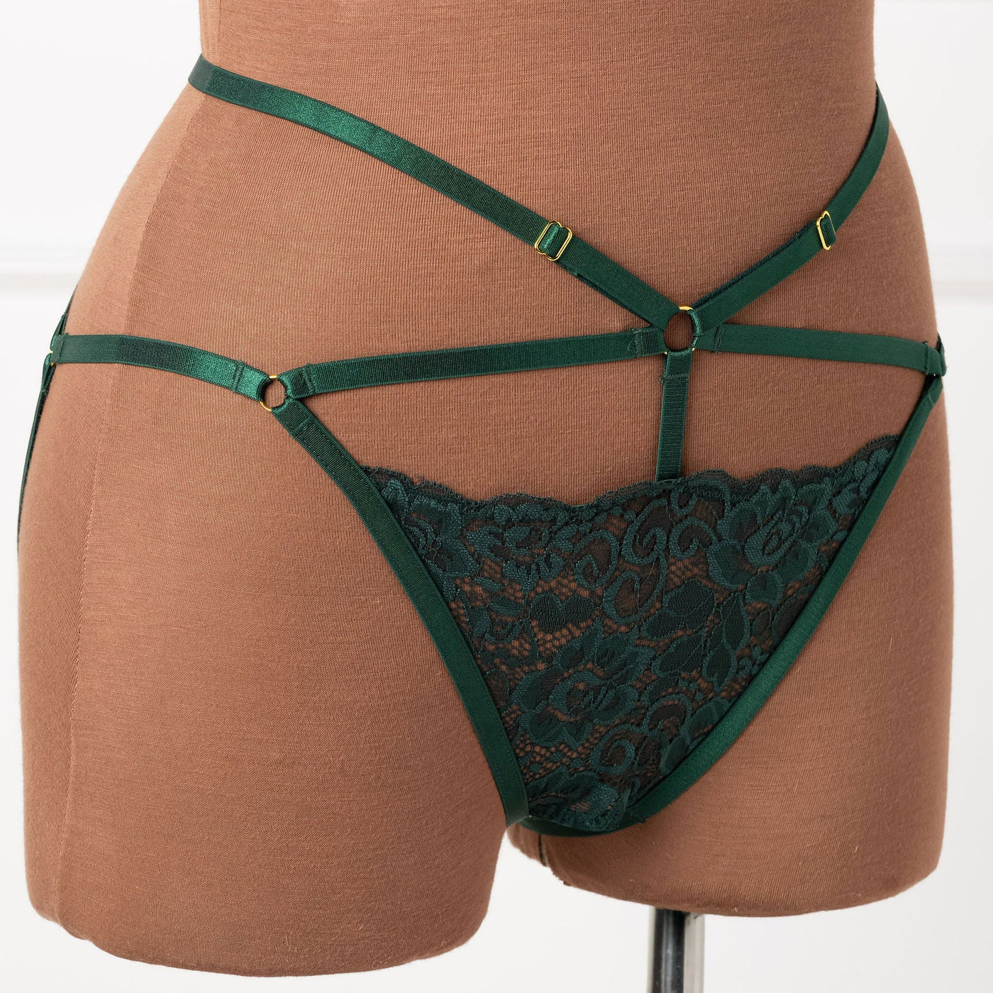 Strappy Ouvert Charm Panty - Alps Green