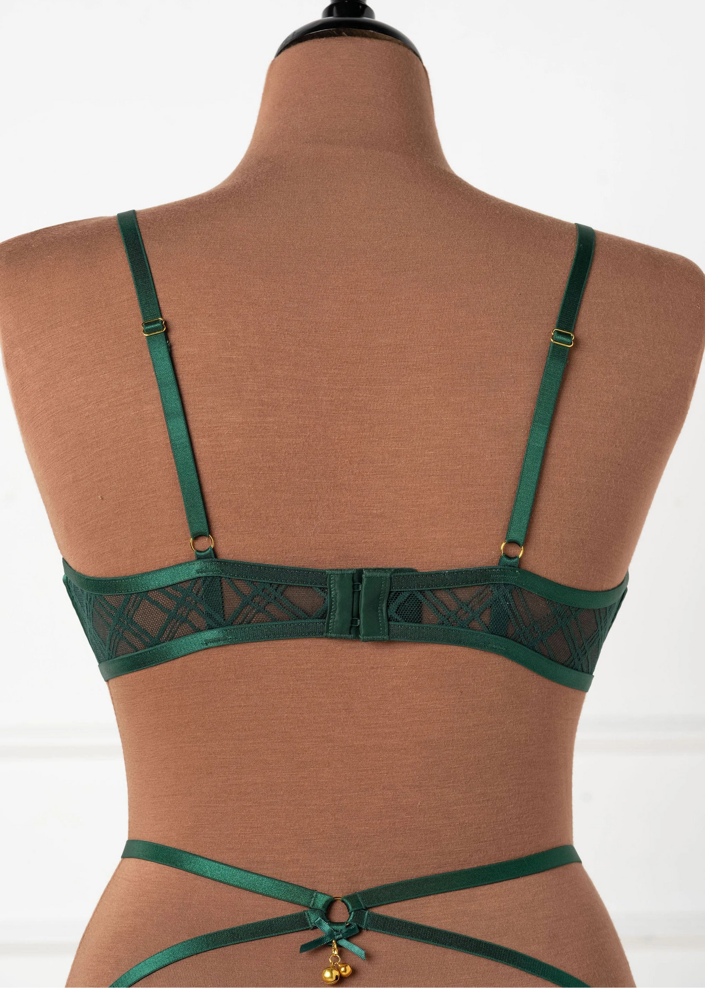 Lacy Underwire Charm Bralette - Alps Green
