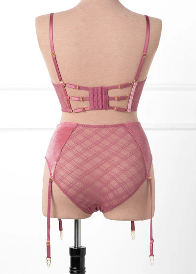 Velvet Underwire Bustier - Sugarplum Pink