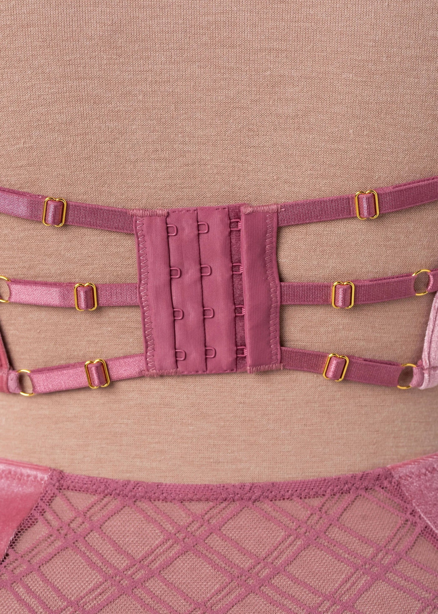 Velvet Underwire Bustier - Sugarplum Pink